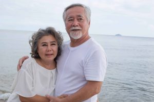 older couple at the beach