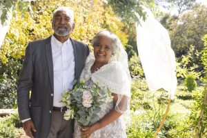 Senior wedding portrait