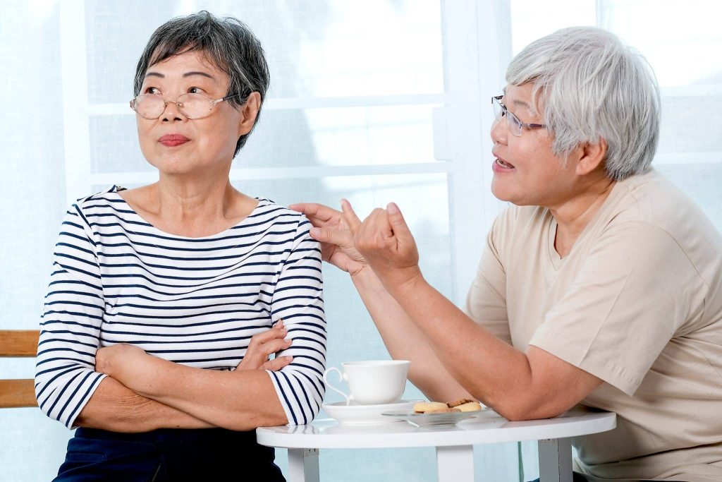 two older women arguing